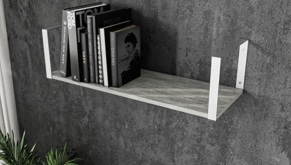 Полка настенная бетон/белый XS28