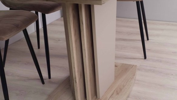 Стол Avalon Интарсио Дуб Крафт Серый/Латте Раскладной 140/180 см 2