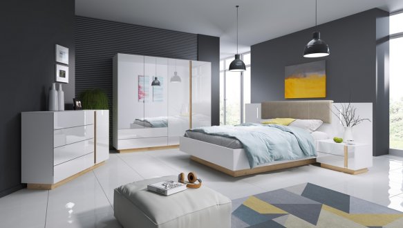 Спальня Arco/Арко Perfect Home №2 с шкафом 4D2S и тумбами