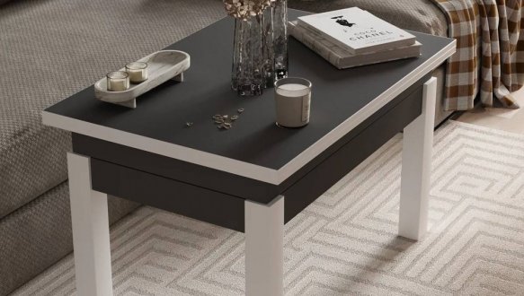 Стіл-трансформер B-Fly Art In Head Графіт / Білий діамант 5