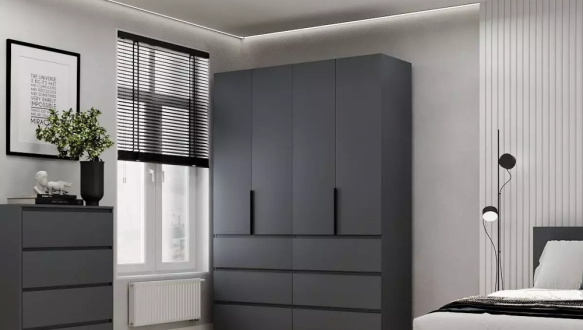 Шкаф распашной комбинированный четырёхдверный Art In Head №10 Light, ширина 160 см 1