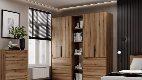 Шкаф распашной комбинированный четырёхдверный Art In Head №6 Light, ширина 200 см 1