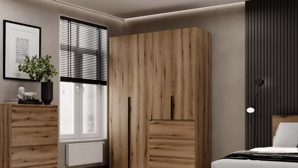 Шкаф распашной комбинированный четырёхдверный Art In Head №5 Light, ширина 160 см 1