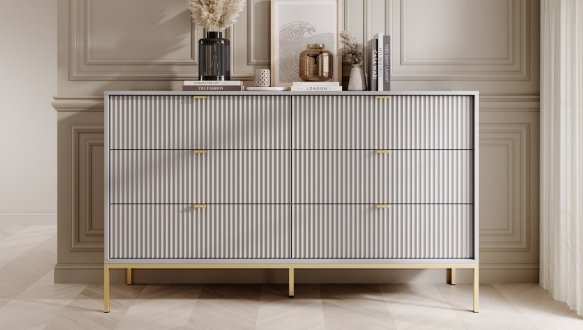 Модульна гостиная Серый/Золотые ножки Nova 2