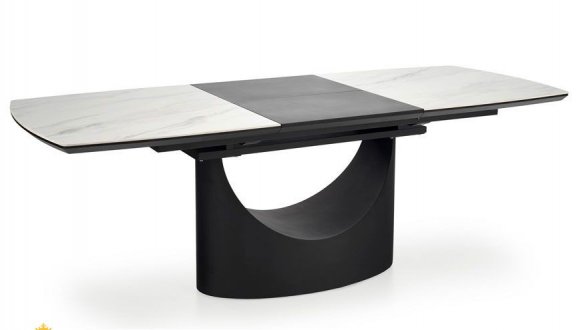 Стол Osman белый мрамор/черный 2