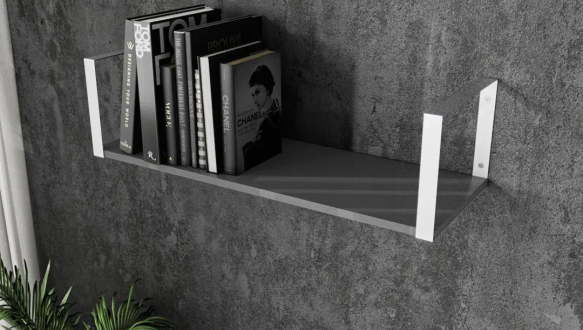 Полка настенная антрацит/белый XS28