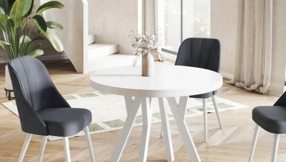 Стіл круглий нерозкладний Lite / Лайт MebliRoMax D800 ЛДСП 18 мм 9