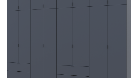 Шкаф для одежды Дорос Лукас графит 8 дверный 340 см