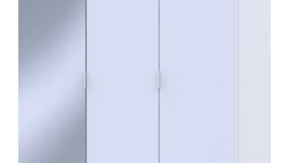 Шкаф для одежды Дорос Гелар белый 2-х дверный/Зеркало 116,5 см