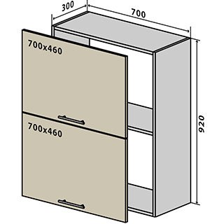 №91 Тумба верхня окапник 70 Люкс RODOS