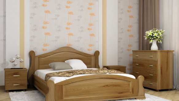 Кровать двуспальная деревянная Явито Венеция Массив Ольха / Ясень / Дуб 9