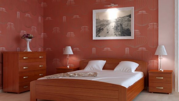 Ліжко двоспальне дерев'яне Явіто Класика Масив Вільха / Ясен / Дуб 0