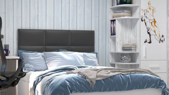 Кровать Холидей с мягкой панелью 2 ящика 0