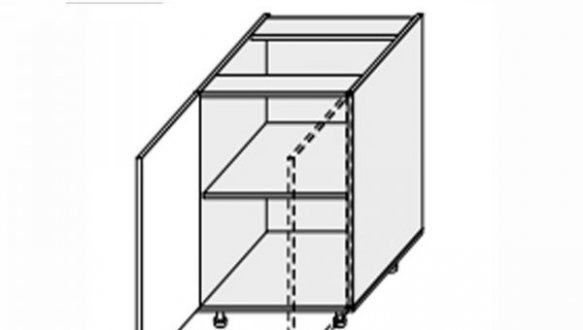 Секция нижняя правая 60Н/820 1дв Pro Blum Миллениум WG