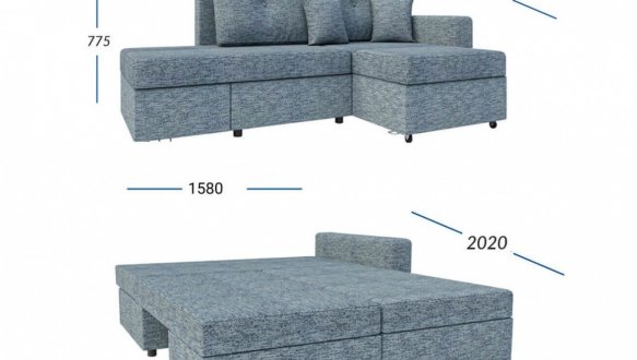 Кутовий диван розкладний поворотний UMa Доміно 232 см 9