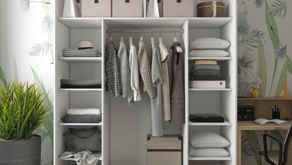 Шкаф-купе Дорос G-Caiser белый/белый/бетон 2 дверный 200 см 0