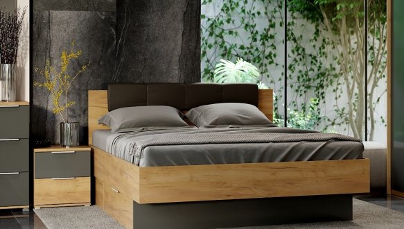 Кровать с ящиками для белья без каркаса 160х200 Луна 0