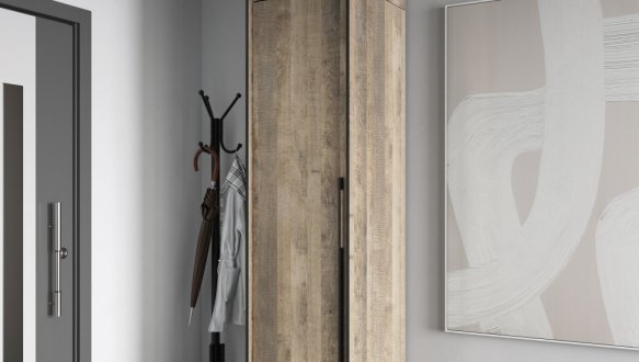 Шкаф Морели R-0001 Рамо 1 дверный дуб гранж песочный 52 см 0