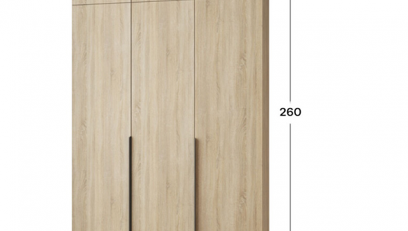 Шкаф Mebelstar Оскар трехдверный с антресолью и ящиками Дуб сонома 150 см 0