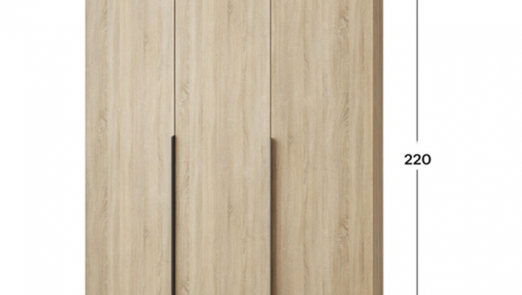 Шкаф Mebelstar Оскар трехдверный с ящиками Дуб сонома 150 см 0