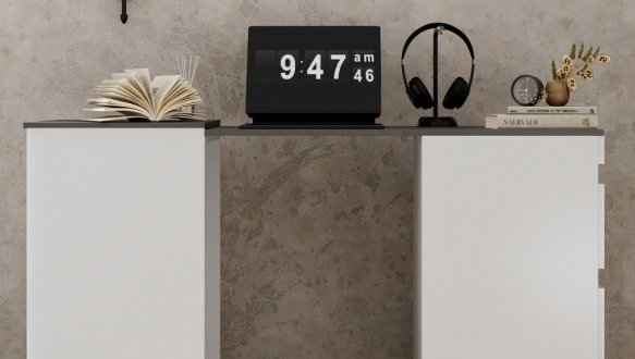 Комод-трансформер Molli Білий діамант/Графіт 0