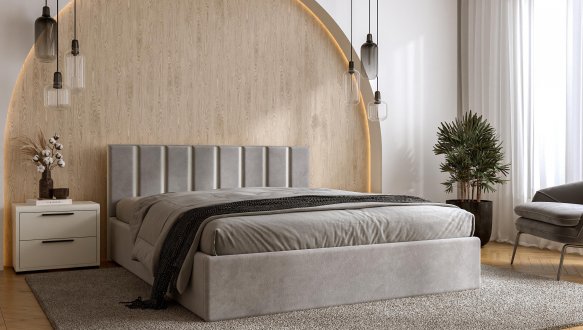 Кровать деревянная с мягкой вставкой DrevKO Верона 1