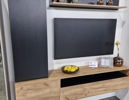 Стінка Венді Дуб крафт золотий / Чорний 1