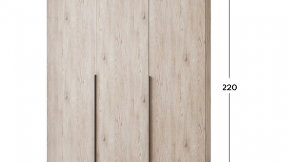 Шкаф Mebelstar Оскар трехдверный с ящиками Аляска серый 150 см 0