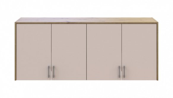 Антресоль высокая Дорос Ронди кашемир 4-дверная 160 см 4