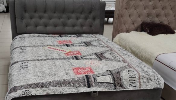 Кровать мягкая двуспальная Городок меблі Беатрис с подъемным механизмом и нишей для белья 2