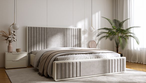 Кровать деревянная DrevKO Аделина 3 с подьемным механизмом и нишей для белья Массив Бук