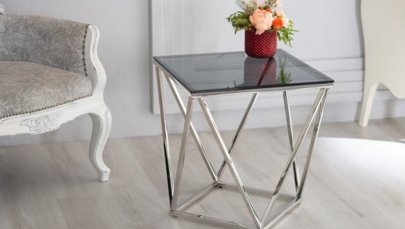 Стол кофейный CP-2 тонированный + серебро 5