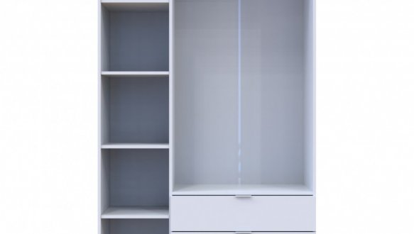 Шафа для одягу Дорос Гелар білий 3 ДСП 116,2 см 2