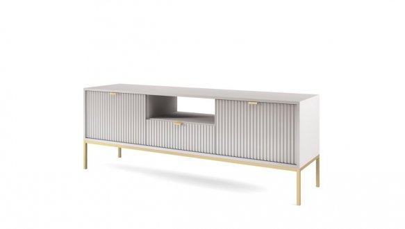 Тумба под ТВ Nova/Нова RTV154 Серый золотые ножки Perfect Home Ширина 154 см 2