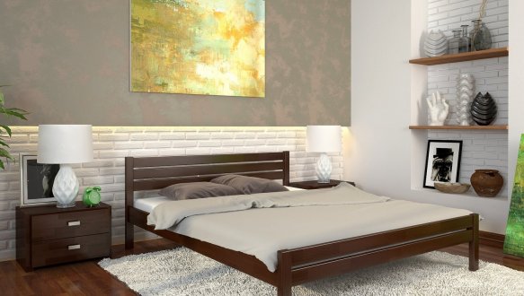 Ліжко дерев'яне ArborDrev Роял Сосна / Бук 1