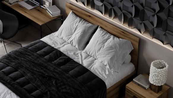 Тумба прикроватная с двумя ящиками Art in Head Ascet / Аскет 2