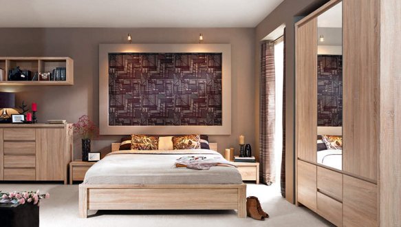 Модульная спальня Kaspian/Каспиан BRW Poland Дуб сонома