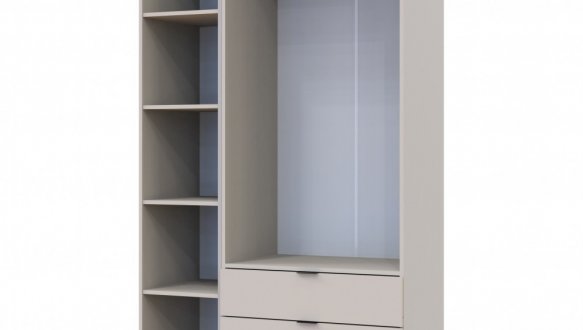 Шкаф Дорос Гелар кашемир с Этажеркой 2-х дверной 115,7 см 2