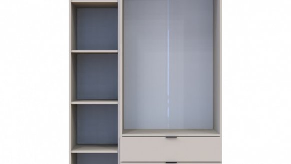 Шкаф Дорос Гелар кашемир с Этажеркой 2-х дверной 115,7 см 0