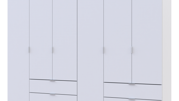 Шкаф Дорос Гелар белый 6 дверной 232,5 см