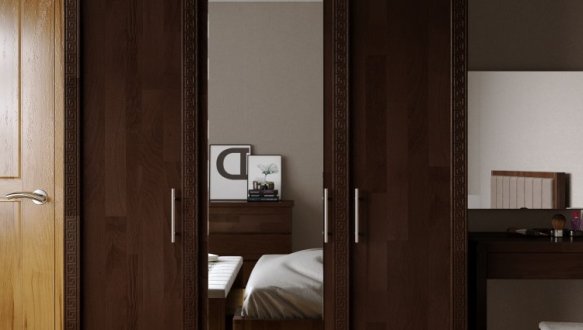 Шкаф трехдверный Arbordrev Регина 3 дверный белый 150 см 4