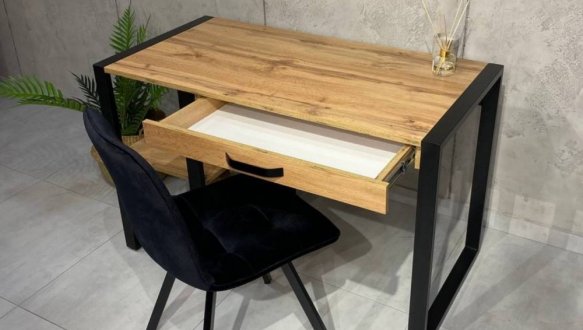 Стіл комп'ютерний LOFT Дуб Сонома / Чорний мат MebliRoMax 3