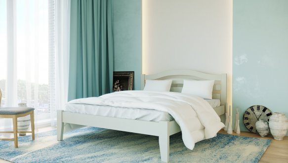 Ліжко дерев'яне Лев Афына Нова Масив бук Білий