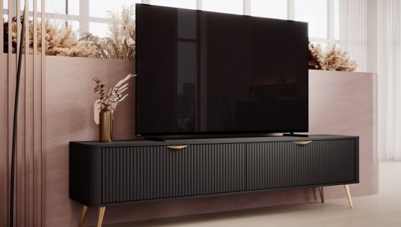 Модульна вітальня Lante Чорний/Золоті ніжки 2