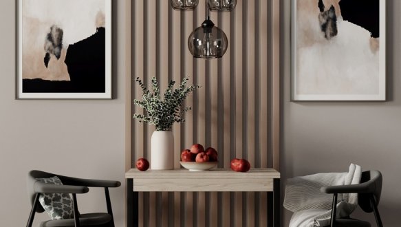 Стол-трансформер Lunch Гикори рокфорд светлый/Чёрный 1