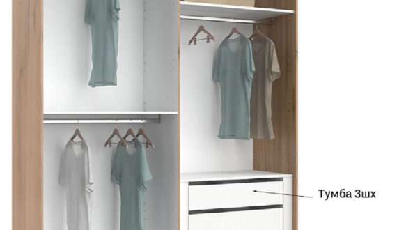 Шкаф-купе с зеркалом Миромарк Белла 2 дверный белый 200 см 3