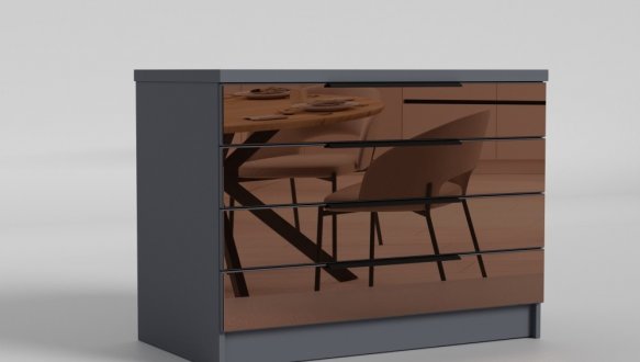 Комод зеркальный 1000 Нуар MatroLuxe 2