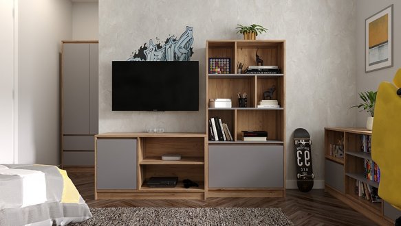 Модульна дитяча Bum/Бум Сокме Сірий шифер/Дуб Артизан 2