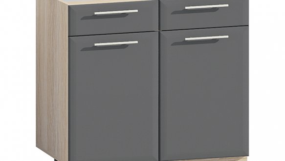 Тумба нижняя Н80.82.2Я2Д Хай-Тек глянец перламутр