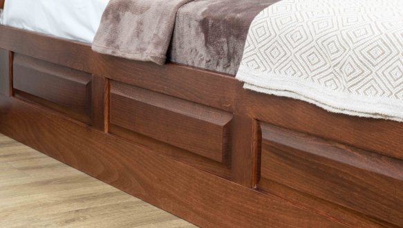 Ліжко дерев'яне Дрімка Едель з підйомним механізмом та нішею для білизни Бук 3